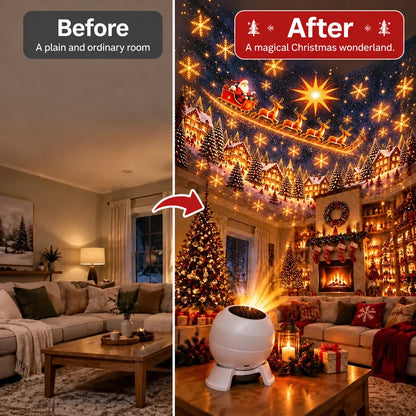 🔥LAST DAY 49% OFF -🎄 Magical Christmas Projection Night Light – Transform Any Room Into A Holiday Wonderland