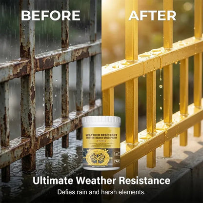 Weather Resistant Water-Based Gold Paint