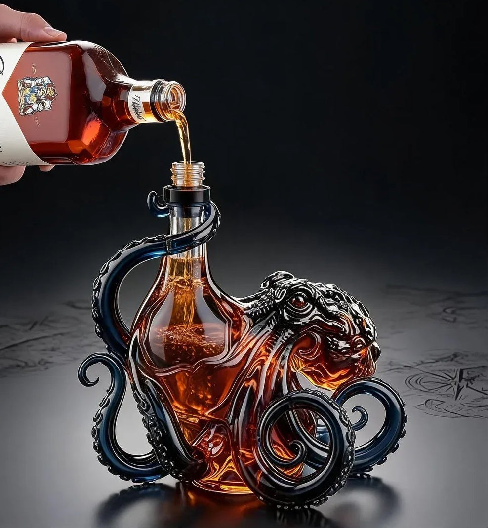 🔥HOT SALE 49% OFF - The Black Spiced Rum 3D Sculpted Octopus Collector's Edition Bottle🐙🥃
