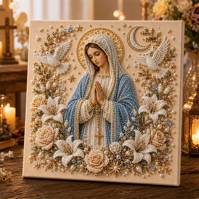 🔥 Last Day 50% OFF – ✝️ DIY Jesus Pearl Art Kit | 3D Pearl-Style Christian Artwork for Prayer Corners & Faith Gifts