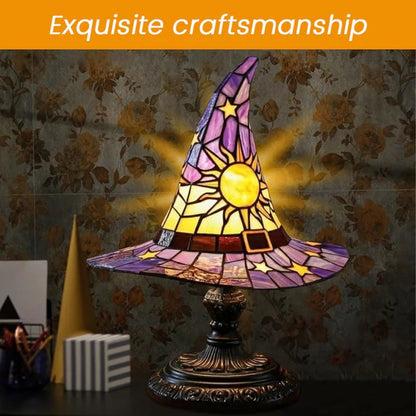 🔥Exclusive Limited Item 👍🔥49%OFF♠️Witch Hat Night Light & Stained Glass Witch Hat Lamp🎁