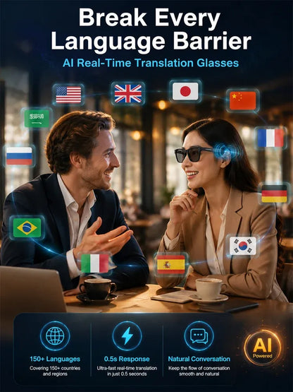 🔥50% OFF 👓 Al Smart Glasses:100%offline Translation Zoom & Explore Smarter