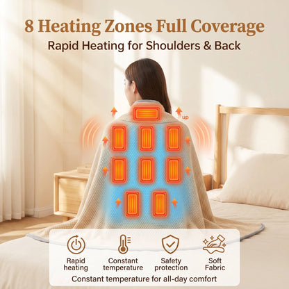 🔥 Free Shipping,Last Day 52% Off!🔥Portable USB Electric Heated Blanket Perfect for Outdoors or the Office. Use as a Single-Person Throw, Wrap, or Lap Blanket.