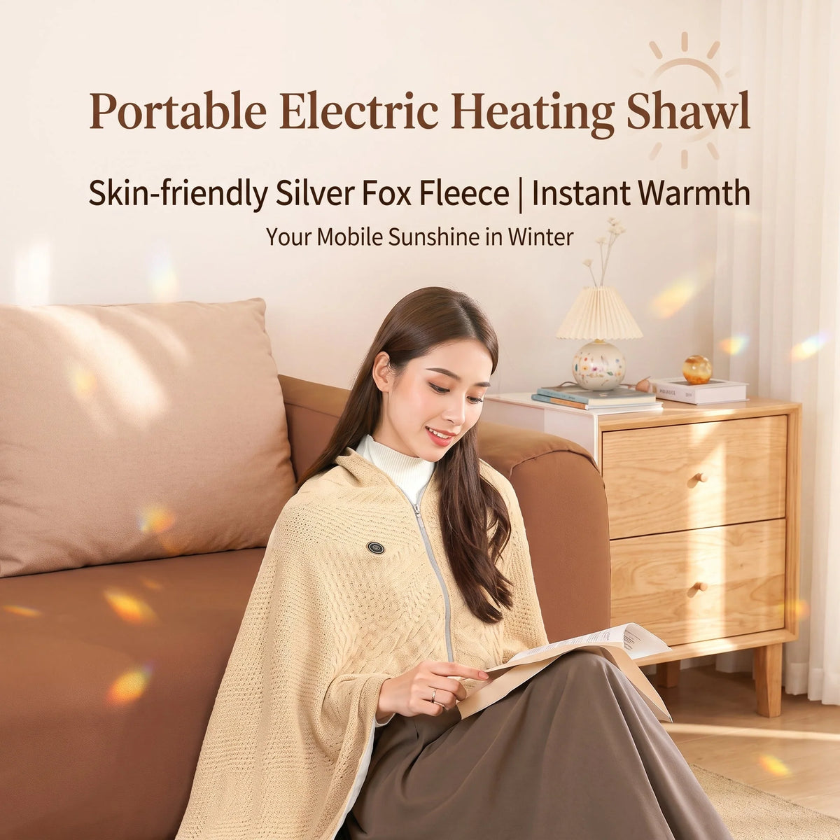 🔥 Free Shipping,Last Day 52% Off!🔥Portable USB Electric Heated Blanket Perfect for Outdoors or the Office. Use as a Single-Person Throw, Wrap, or Lap Blanket.