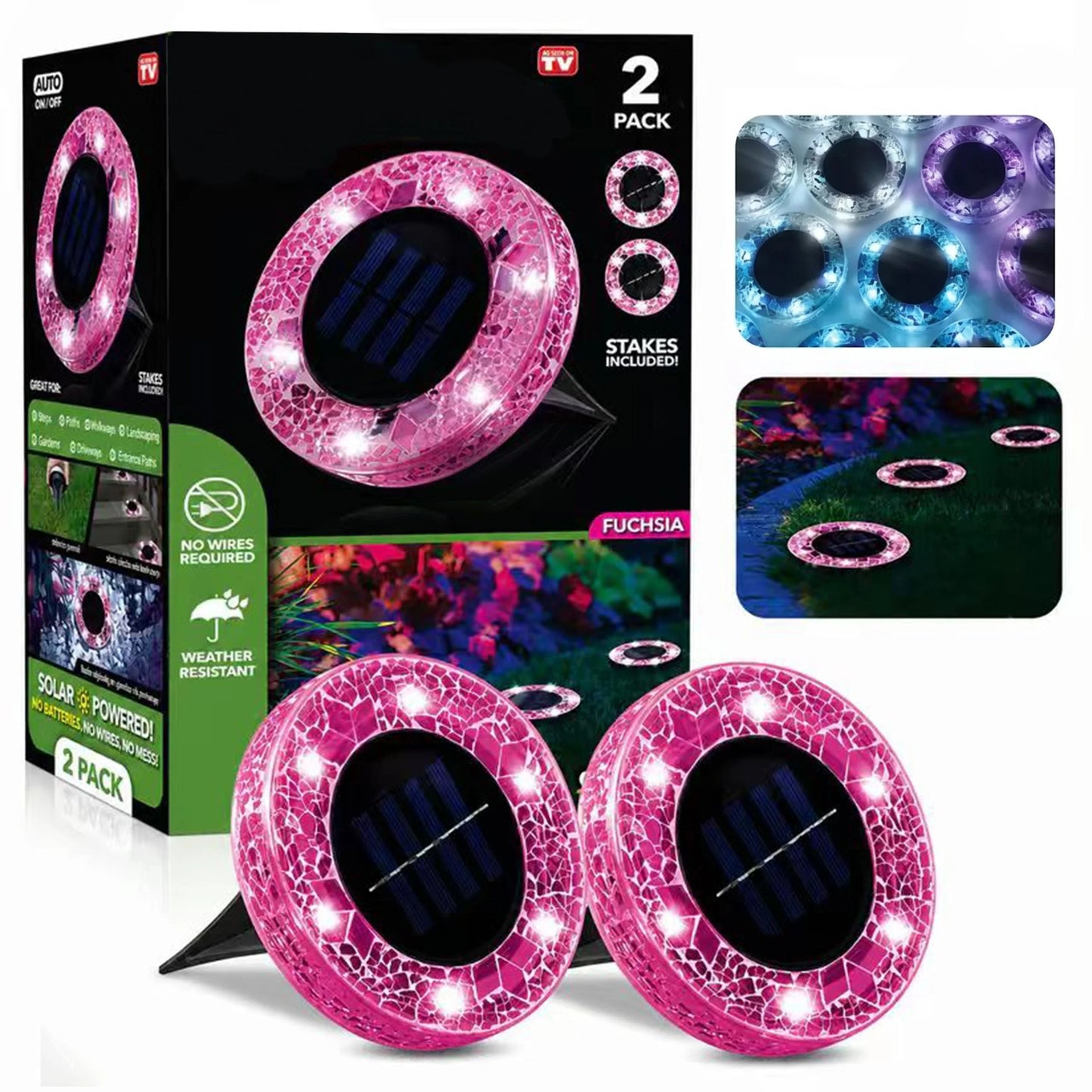 ⏰ Limited Time: 60% OFF!🛋️Solar Mosaic Lights – Waterproof LED Pathway Lights with Auto On/Off