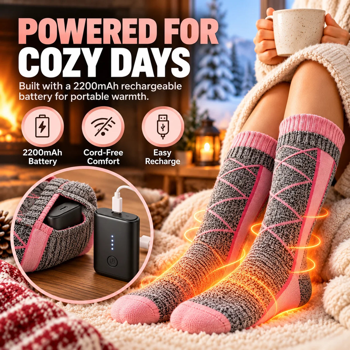 🔥 Rechargeable Heated Socks – Say Goodbye To Cold Feet In Minutes