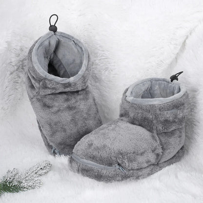 Usb Heated Slipper Boots — Plush Comfort For Cosy Days At Home