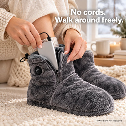 Heated Plush Slipper Boots
