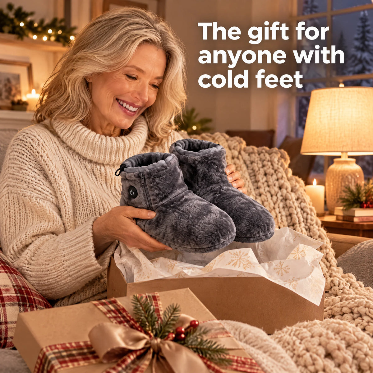 Heated Plush Slipper Boots