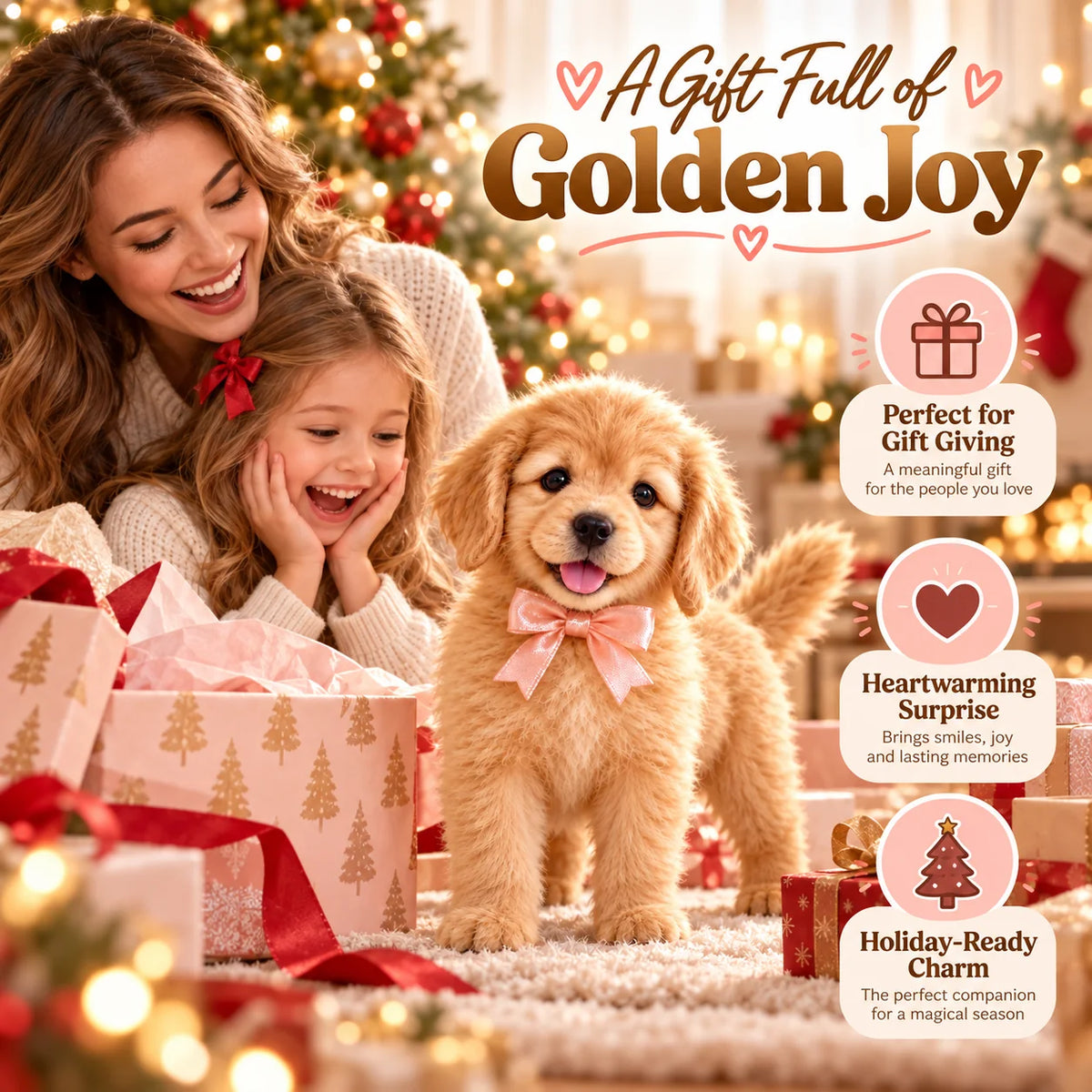 🎄49% OFF🐕🐾 Golden Buddy™ Realistic Robot Golden Retriever Puppy