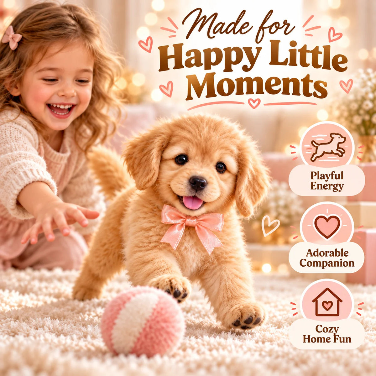 🎄49% OFF🐕🐾 Golden Buddy™ Realistic Robot Golden Retriever Puppy