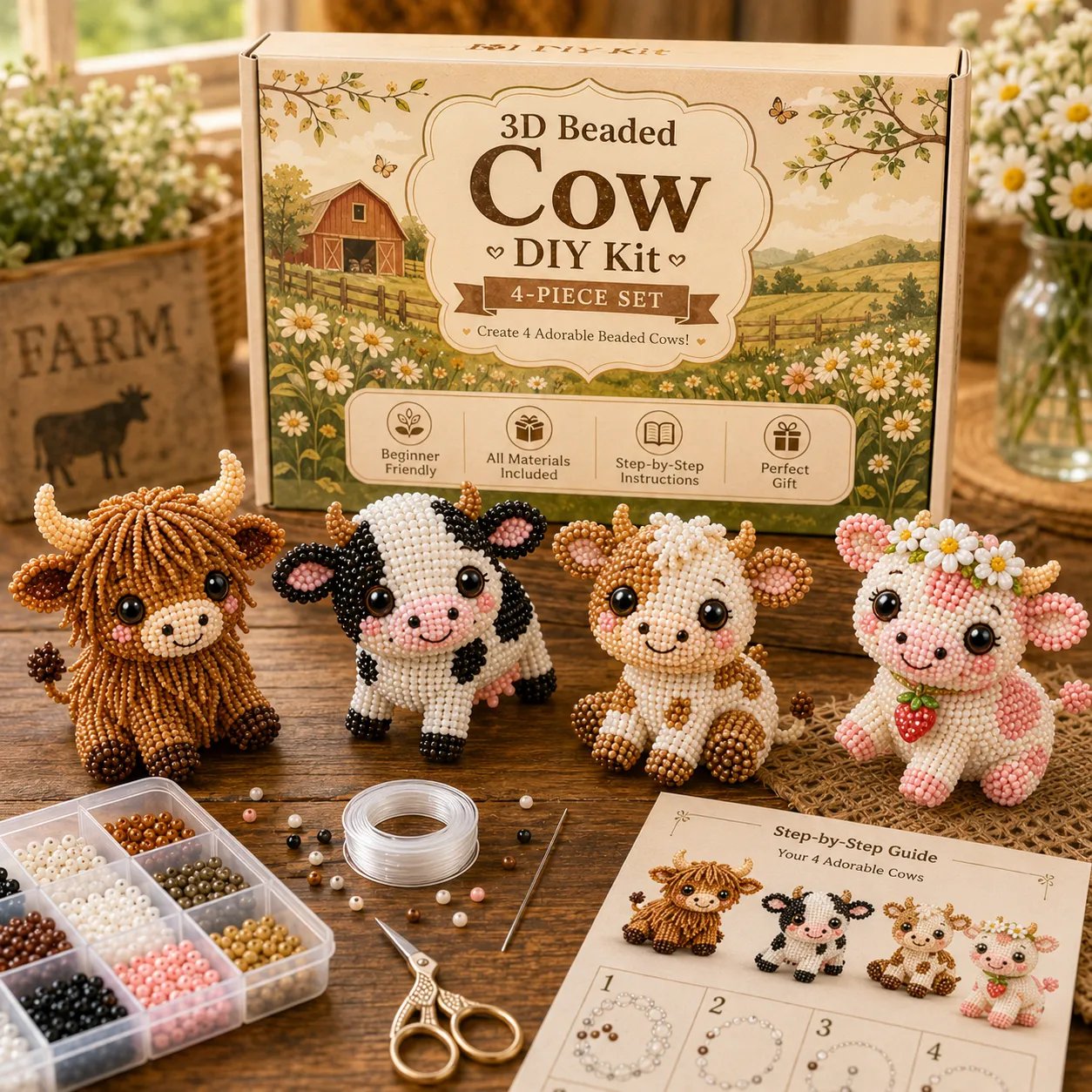🔥LAST DAY 60% OFF - 🧵✨ Creative Beaded Mini World 3D DIY Kit Collection
