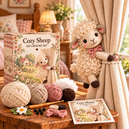 🐮 DIY Crochet Farm Animal Curtain Tieback Kits