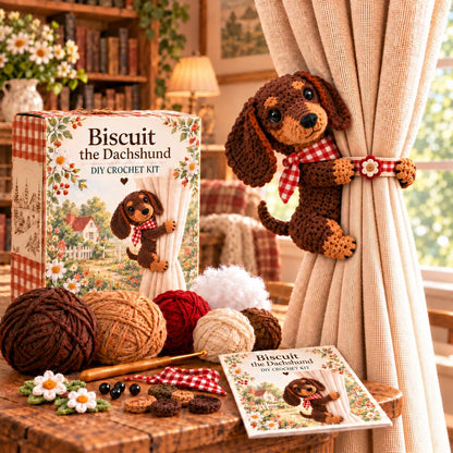 🐮 DIY Crochet Farm Animal Curtain Tieback Kits