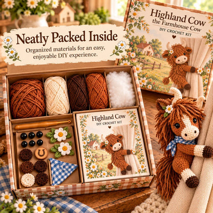 🐮 DIY Crochet Farm Animal Curtain Tieback Kits