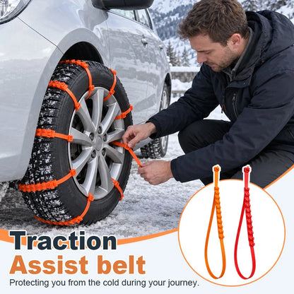 ❄️ Universal Winter Tire Traction Straps – Reinforced Anti-Slip Snow & Ice Grip