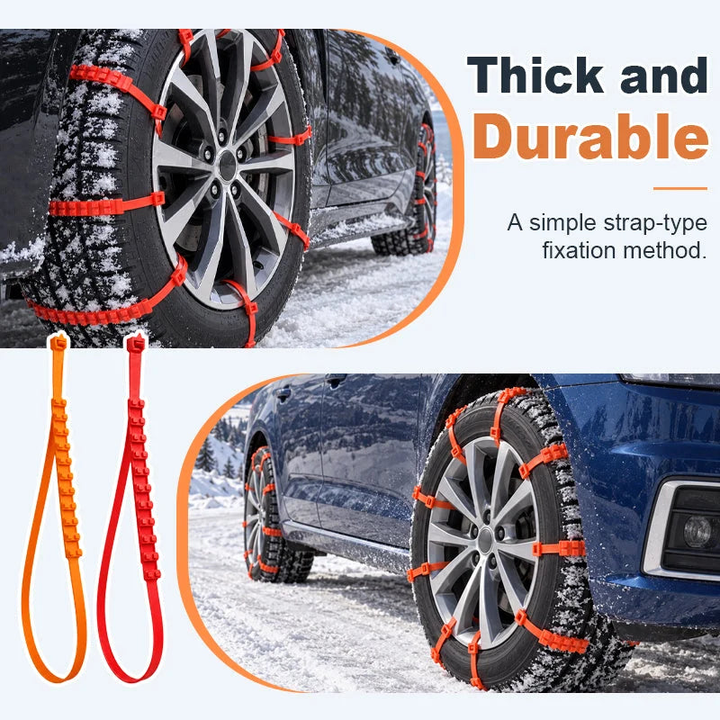 ❄️ Universal Winter Tire Traction Straps – Reinforced Anti-Slip Snow & Ice Grip