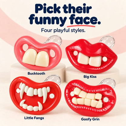 😂 Silly Face Soft Silicone Pacifiers for Babies & Toddlers