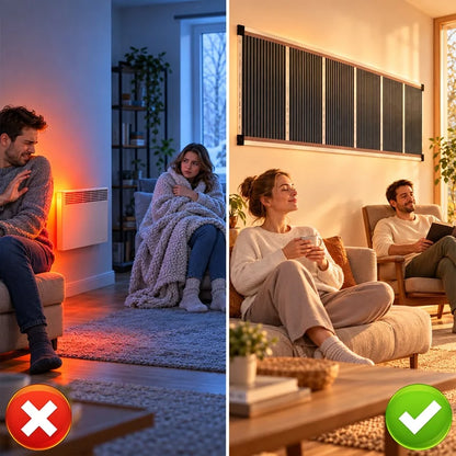 🏠🔥 2026 Upgraded Far-Infrared Ceramic Wall Heater – 3-S Rapid Heating, Energy Efficient,Low Noise & Quiet Comfort