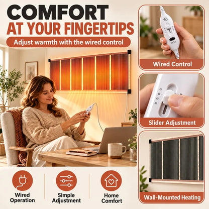 🏠🔥 2026 Upgraded Far-Infrared Ceramic Wall Heater – 3-S Rapid Heating, Energy Efficient,Low Noise & Quiet Comfort