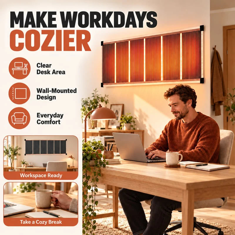 🏠🔥 2026 Upgraded Far-Infrared Ceramic Wall Heater – 3-S Rapid Heating, Energy Efficient,Low Noise & Quiet Comfort