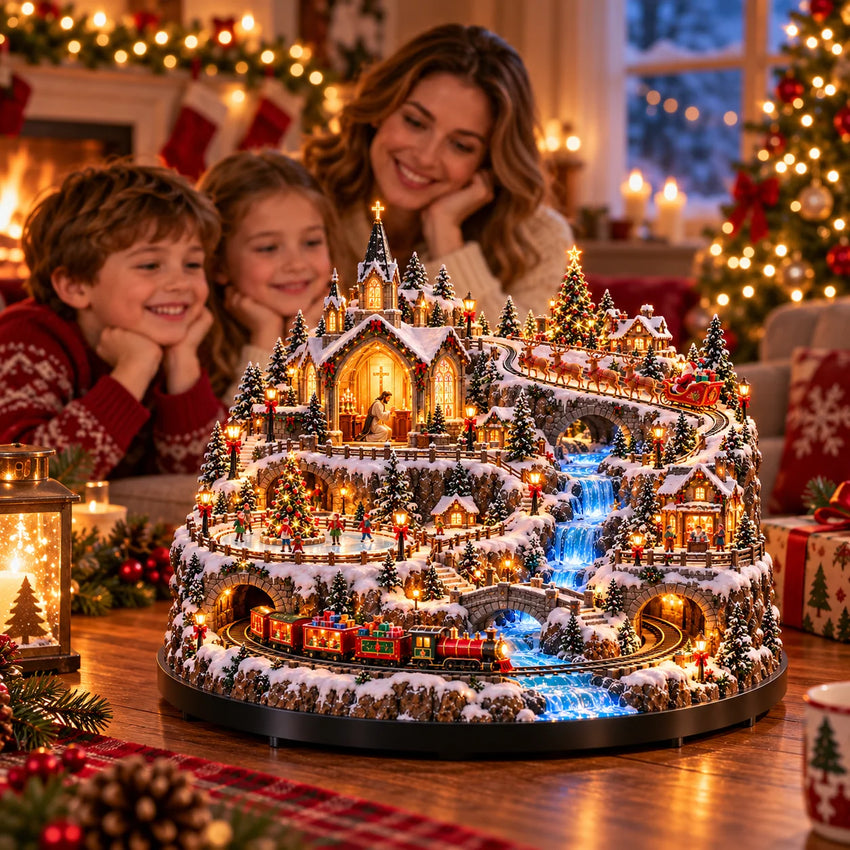🎁Last Day 50% OFF🔥 Lighted & Animated Christmas Village Collection-✨ - Christmas village view 1