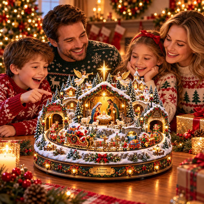Nativity Scene & Santa’s Christmas Gift Parade ✝️🎅 – Lighted Holiday Village with a Touch of Christmas Magic ✨🎄