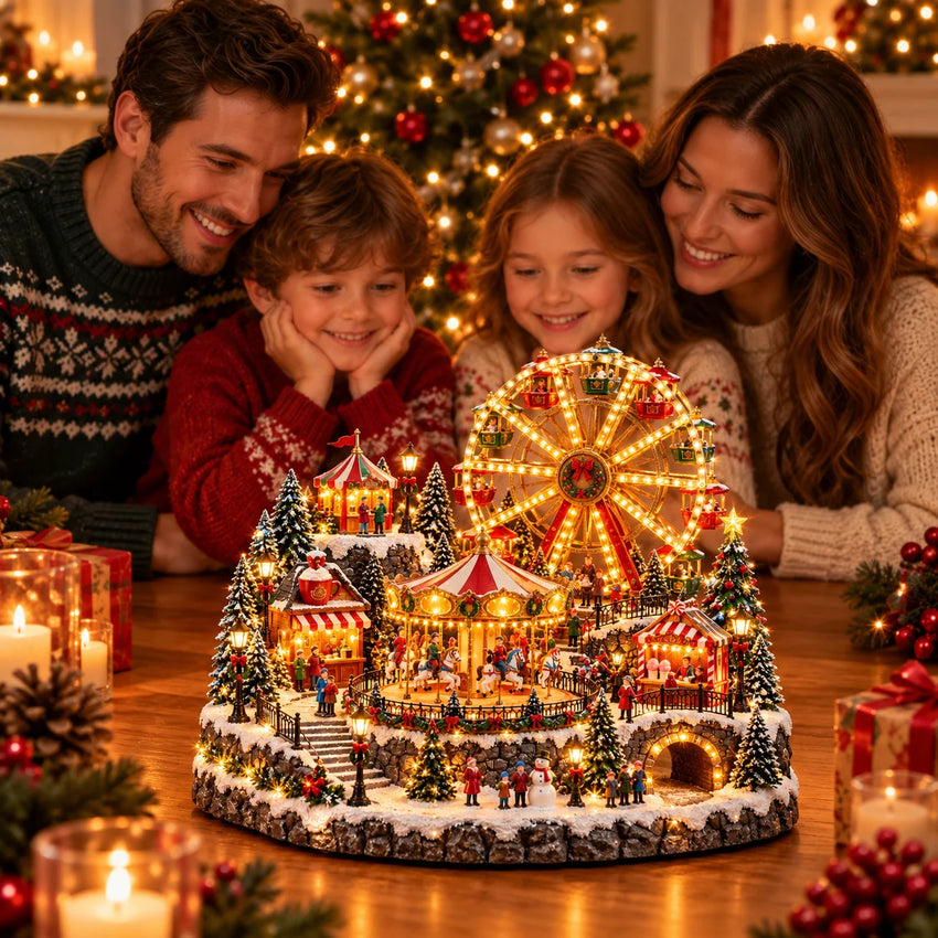 🎁Last Day 50% OFF🔥 Lighted & Animated Christmas Village Collection-✨ - Christmas village view 2
