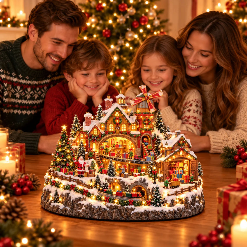 🎁Last Day 50% OFF🔥 Lighted & Animated Christmas Village Collection-✨ - Christmas village view 4