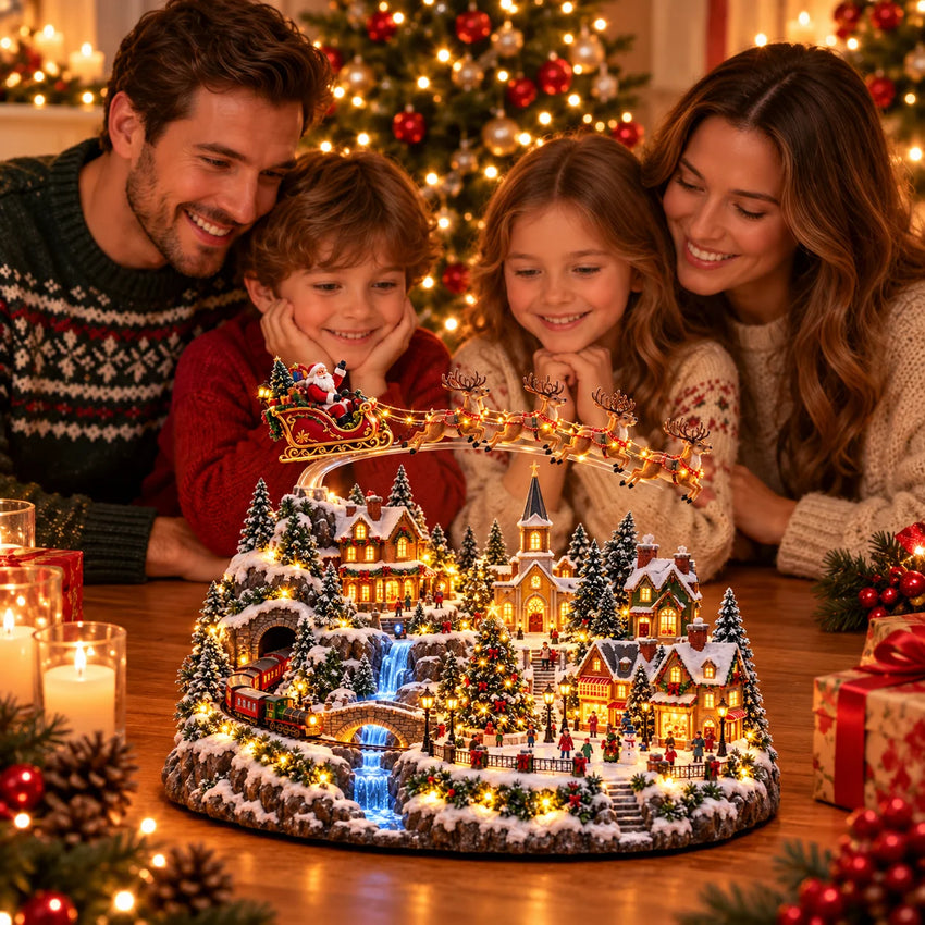 🎁Last Day 50% OFF🔥 Lighted & Animated Christmas Village Collection-✨ - Christmas village view 5
