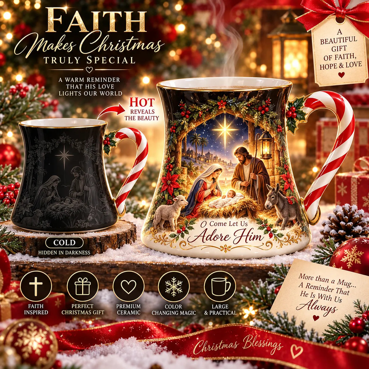 Christmas Magic Color-Changing Mug – Heat Reveal Holiday Gift