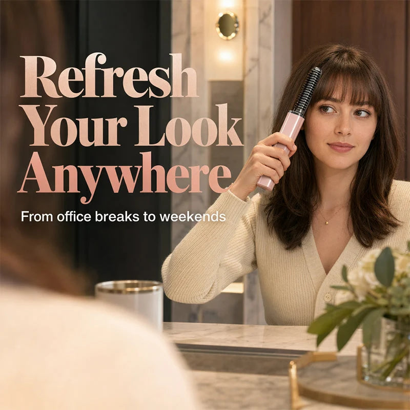 💖✨ Portable Bang Styling Comb – Effortless Bangs, Perfect Style! 💇‍♀️💕