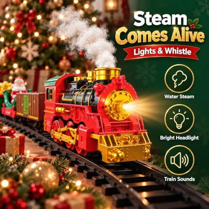 🎁 LAST DAY 50% OFF 🚂 2-in-1 Christmas Tree Train Set 🎄