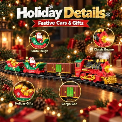 🎁 LAST DAY 50% OFF 🚂 2-in-1 Christmas Tree Train Set 🎄