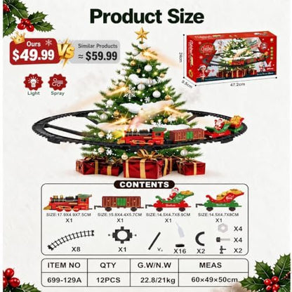 🎁 LAST DAY 50% OFF 🚂 2-in-1 Christmas Tree Train Set 🎄