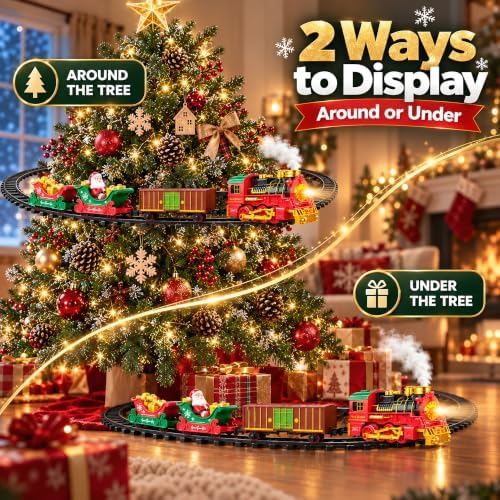 🎁 LAST DAY 50% OFF 🚂 2-in-1 Christmas Tree Train Set 🎄
