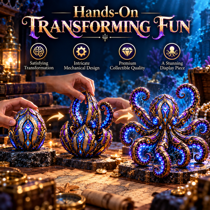 🐙 2-in-1 Transforming Mechanical Kraken Egg – Deep-Sea Guardian Figure