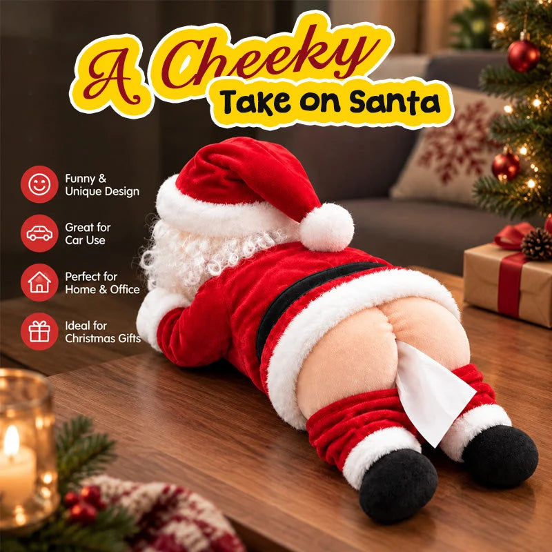 🎅😂 Funny Santa Butt Tissue Box – Hilarious Christmas Gift & Holiday Decor