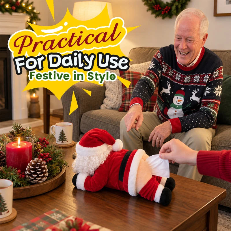 🎅😂 Funny Santa Butt Tissue Box – Hilarious Christmas Gift & Holiday Decor