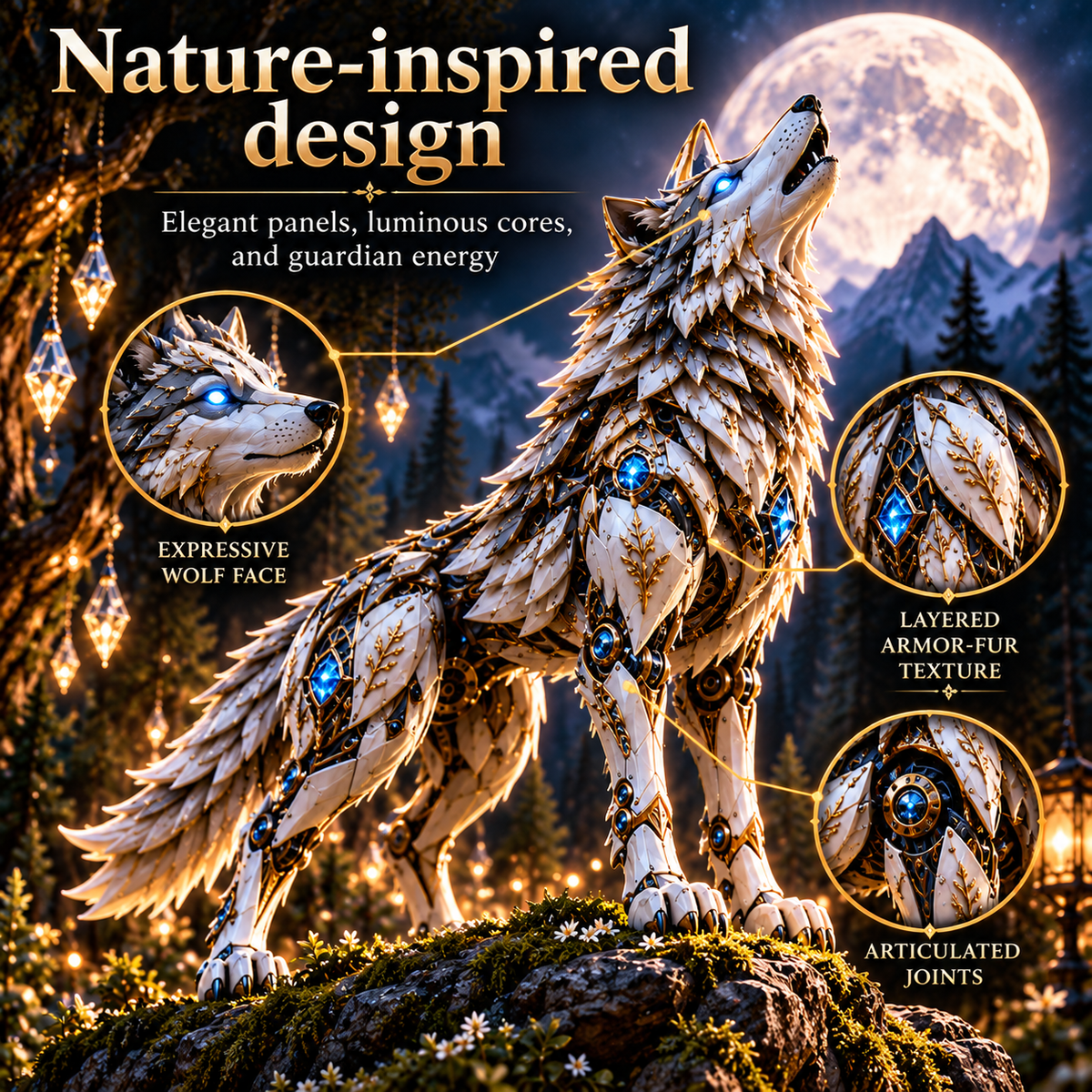 🐺 2-in-1 Transforming Mechanical Wolf Egg – Forest Guardian Figure