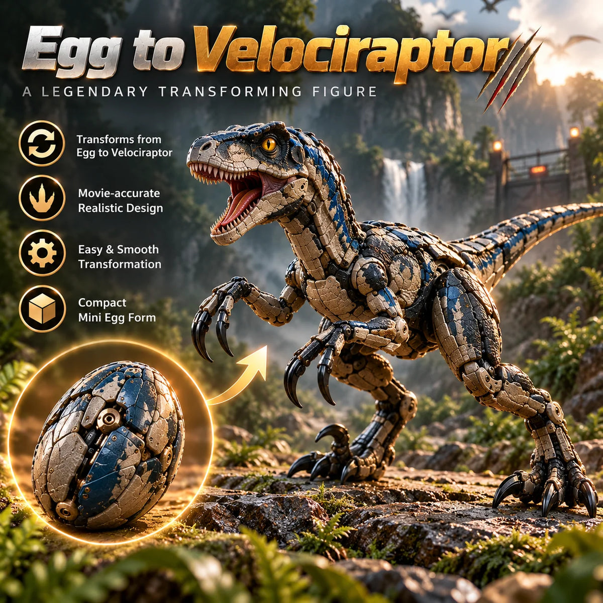 🦖 Egg to Dinosaur™ – Transforming Dino Egg toy🥚