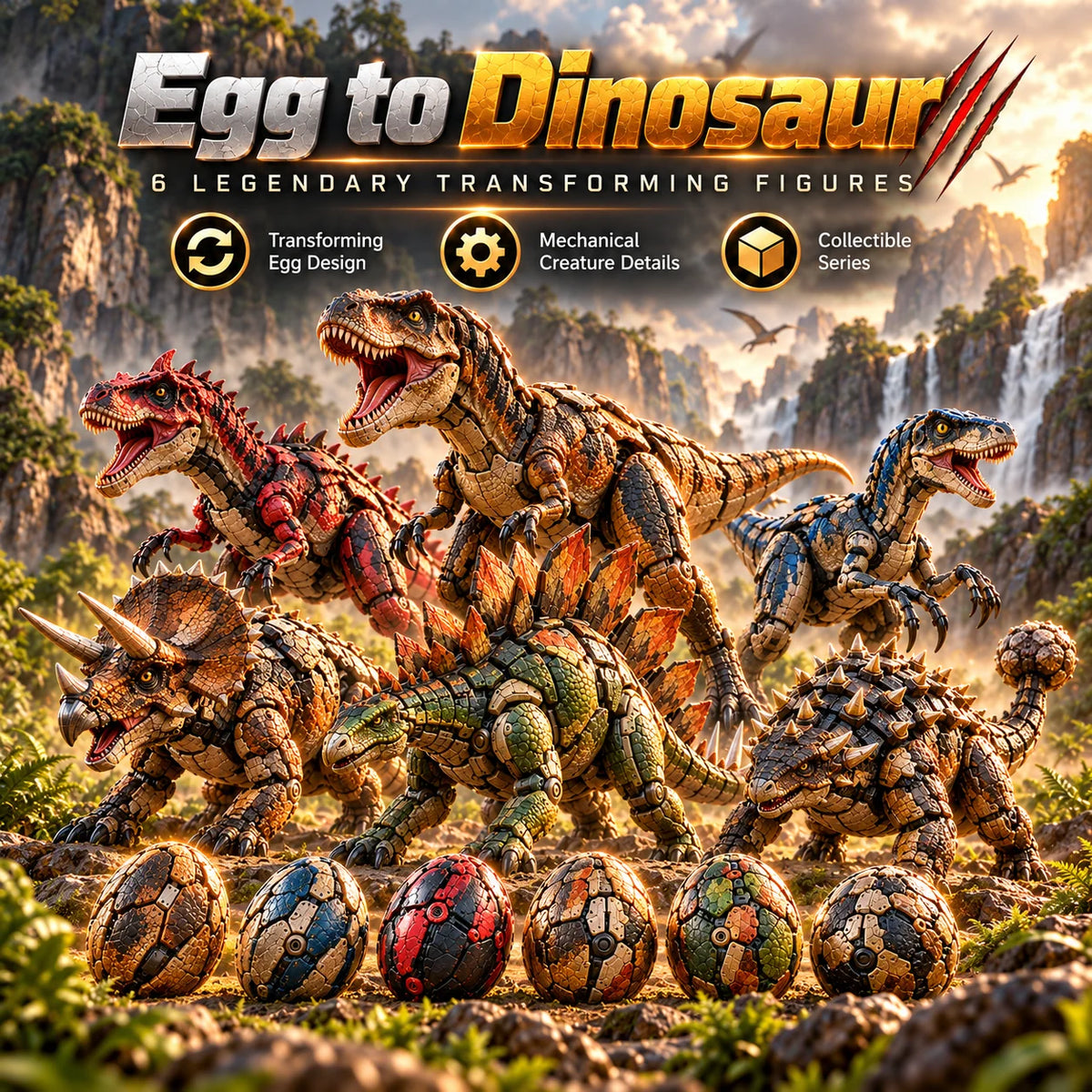 🦖 Egg to Dinosaur™ – Transforming Dino Egg toy🥚