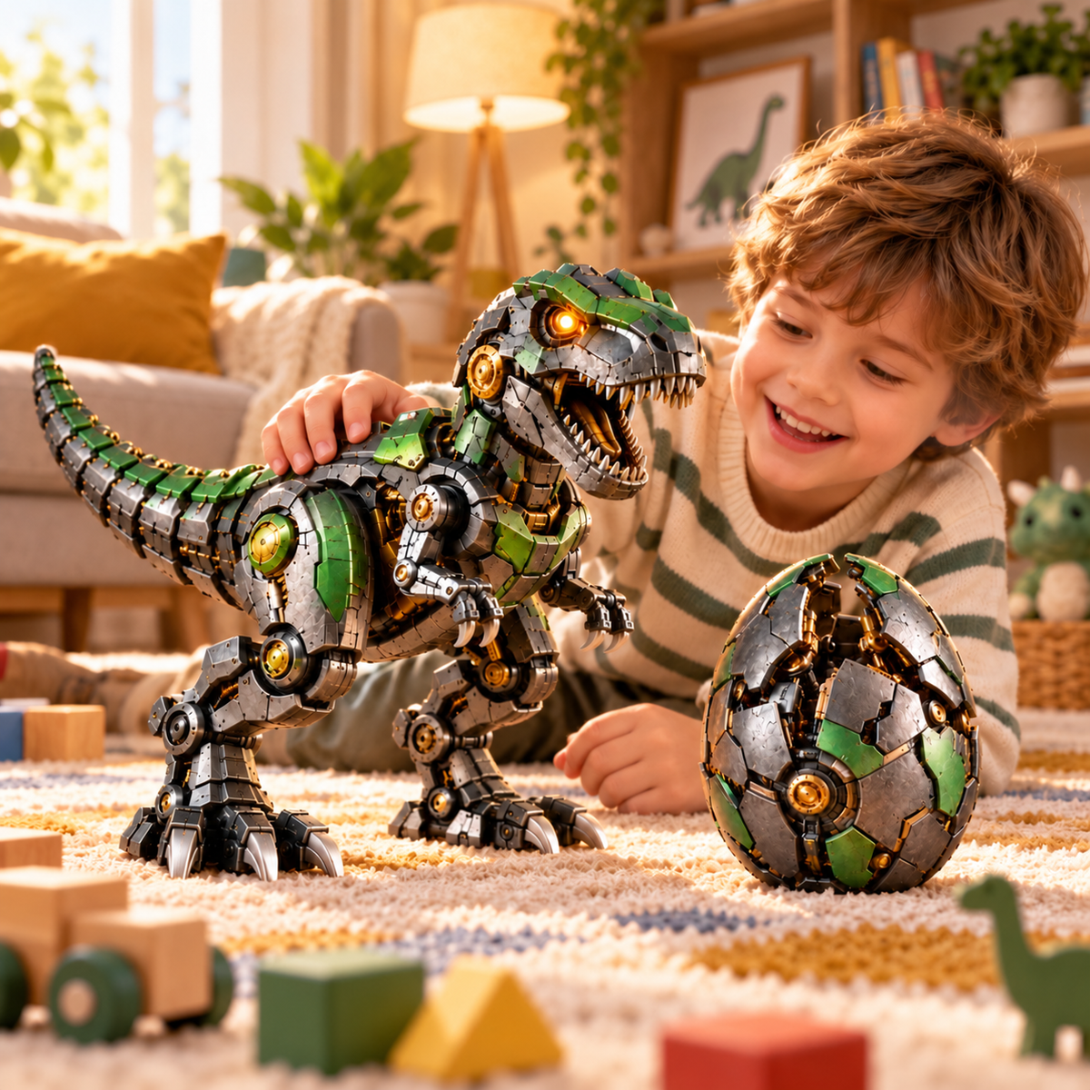🦖🔥 Mechanical T-Rex Egg – From Mysterious Egg to Mighty Robotic Dinosaur! 🥚⚙️✨