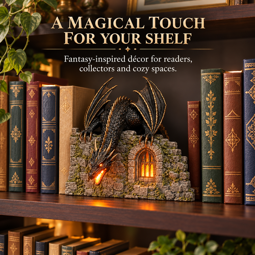 🐉🔥 Drachen-Luftbefeuchter mit Flammeneffekt –Fantasy Magic for Your Reading Nook 🔥