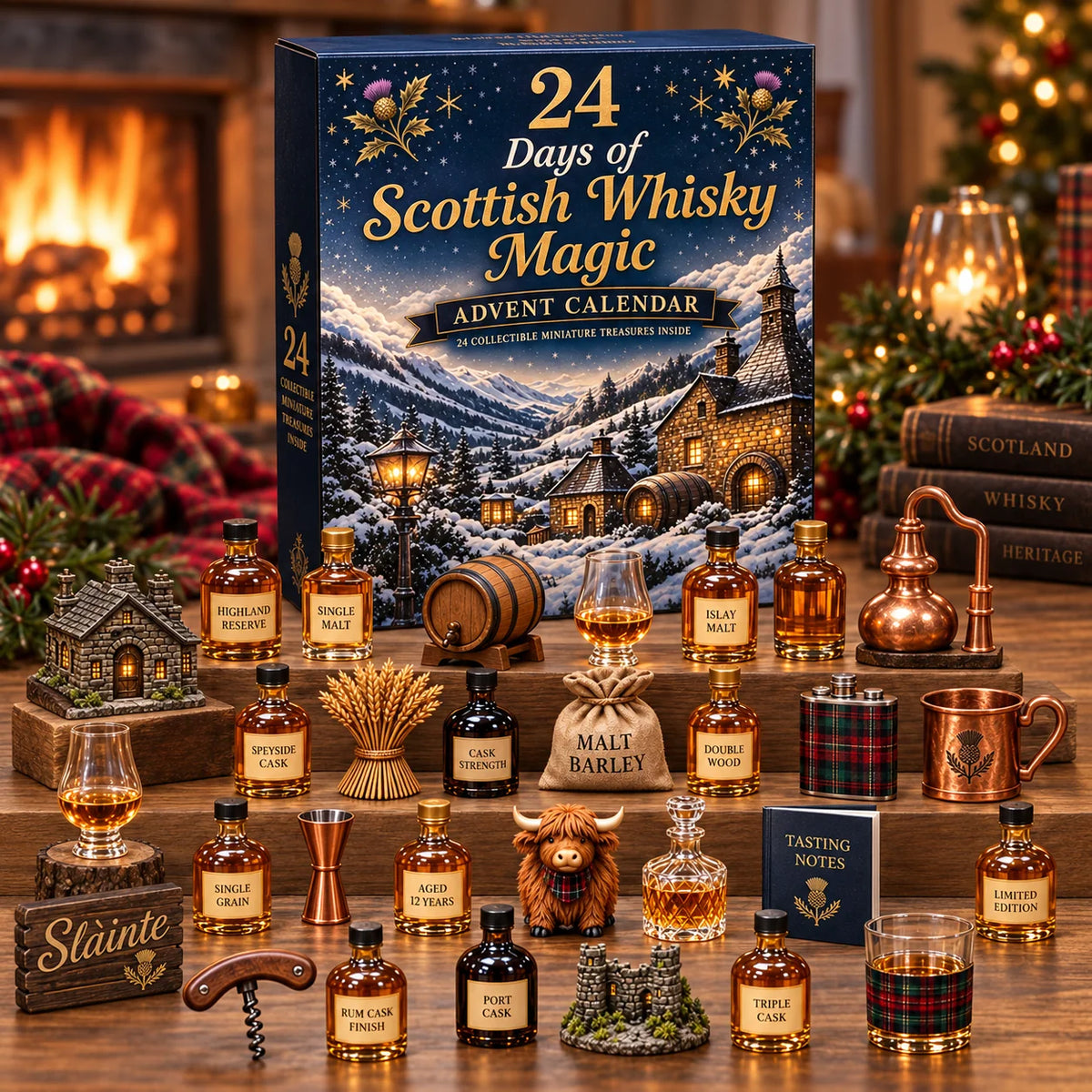 2026 Scottish Whisky Advent Blind Box – 24 Days of Festive Collectible Surprises for Whisky Lovers