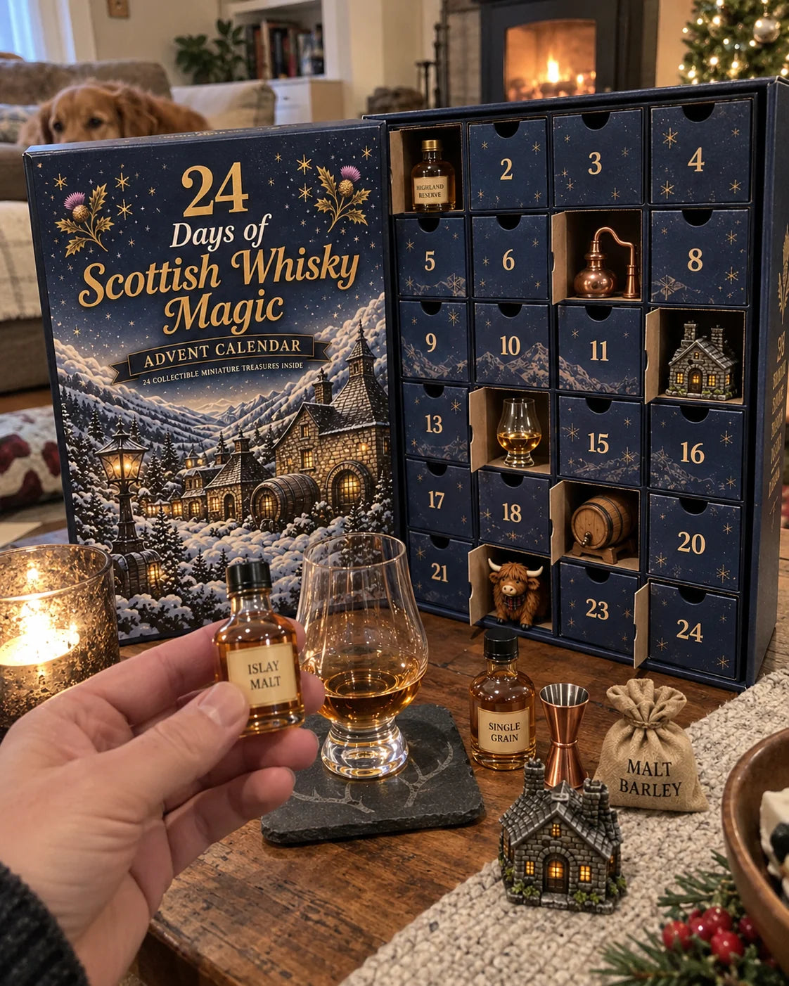 2026 Scottish Whisky Advent Blind Box – 24 Days of Festive Collectible Surprises for Whisky Lovers