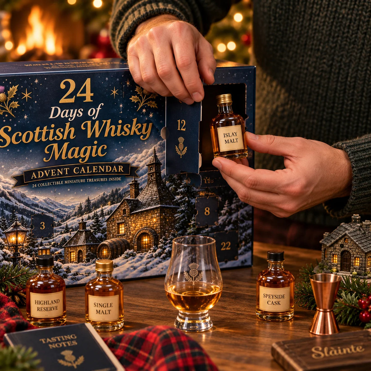 2026 Scottish Whisky Advent Blind Box – 24 Days of Festive Collectible Surprises for Whisky Lovers