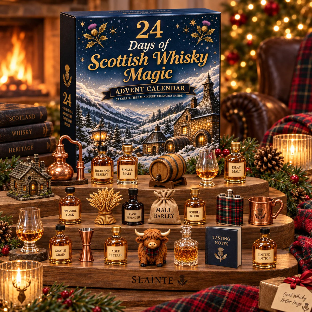 2026 Scottish Whisky Advent Blind Box – 24 Days of Festive Collectible Surprises for Whisky Lovers