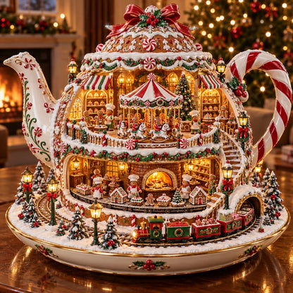 🔥 Last Day 50% OFF-🎁 Santa’s Gift Workshop Light-Up Village