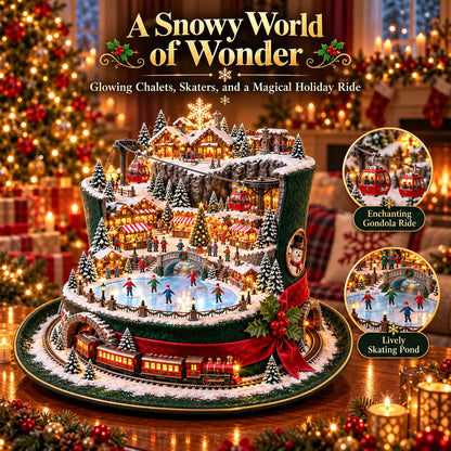 🔥 Last Day 50% OFF-🎁 Santa’s Gift Workshop Light-Up Village